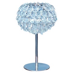 Retro Mid Century Crystal & Chrome Table Lamp