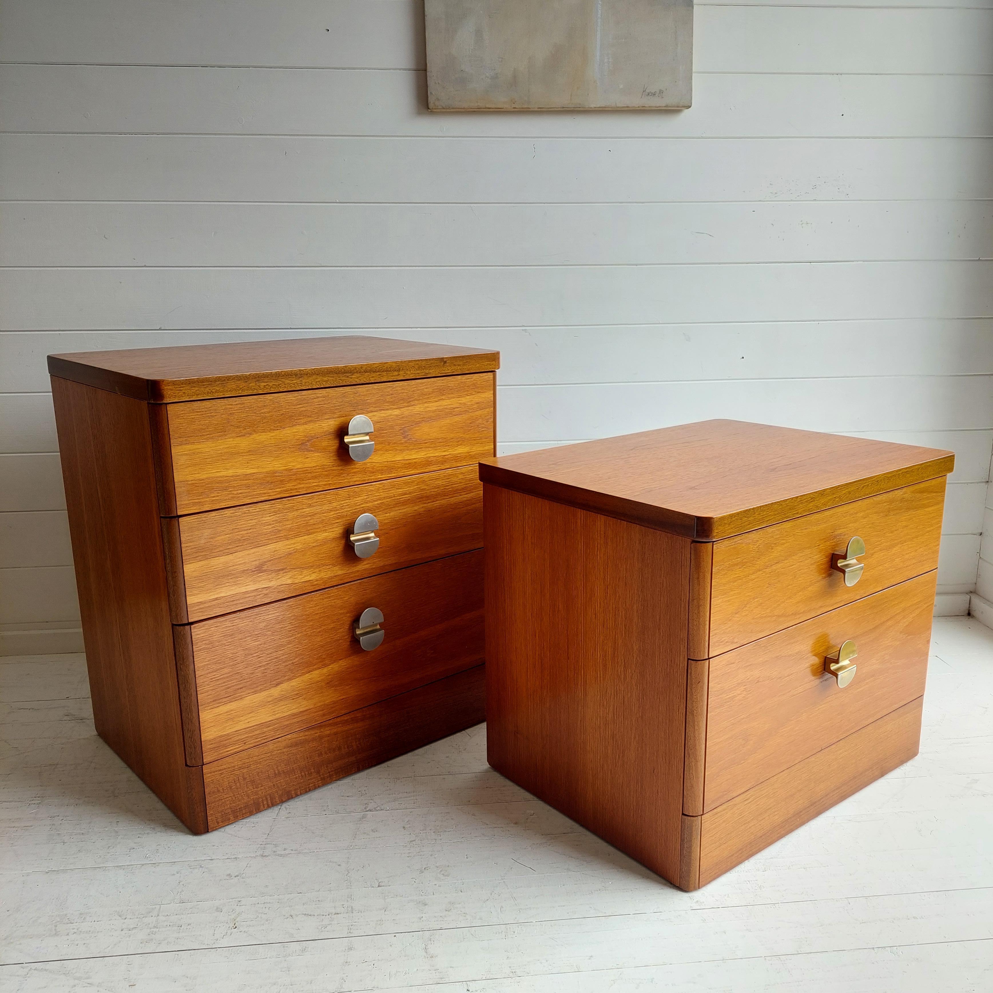 Retro Midcentury Stag Cantata Teak Bedside Tables Drawers Nightstands, 70s 7