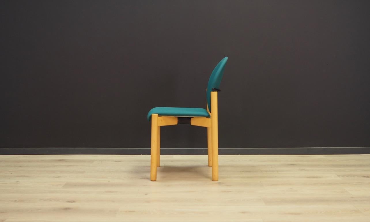 Retro Midcentury German Green Chair Beech For Sale 3