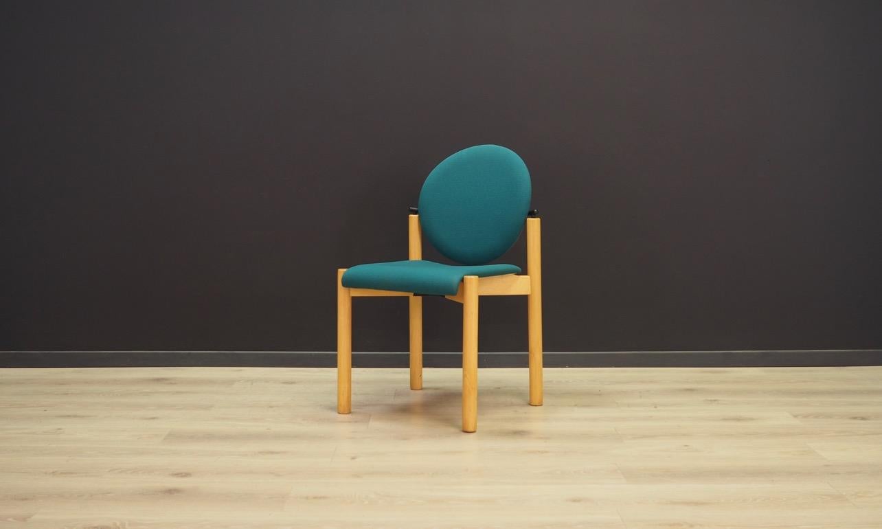 Mid-Century Modern Retro Midcentury German Green Chair Beech For Sale