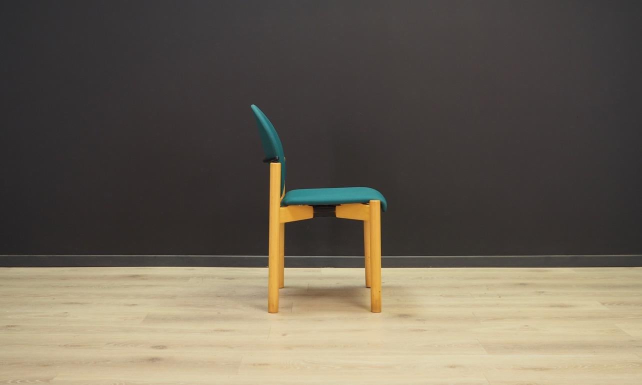 Woodwork Retro Midcentury German Green Chair Beech For Sale