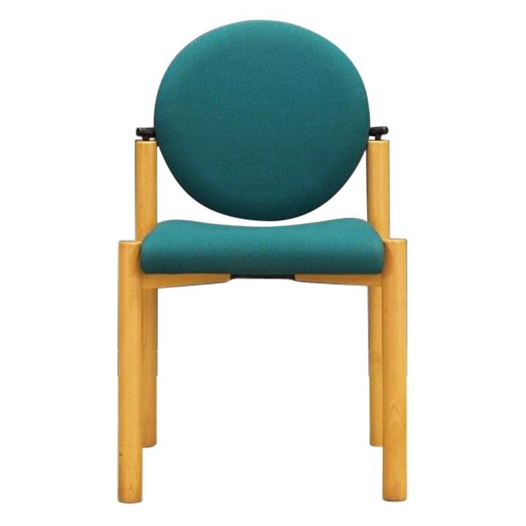 Retro Midcentury German Green Chair Beech For Sale