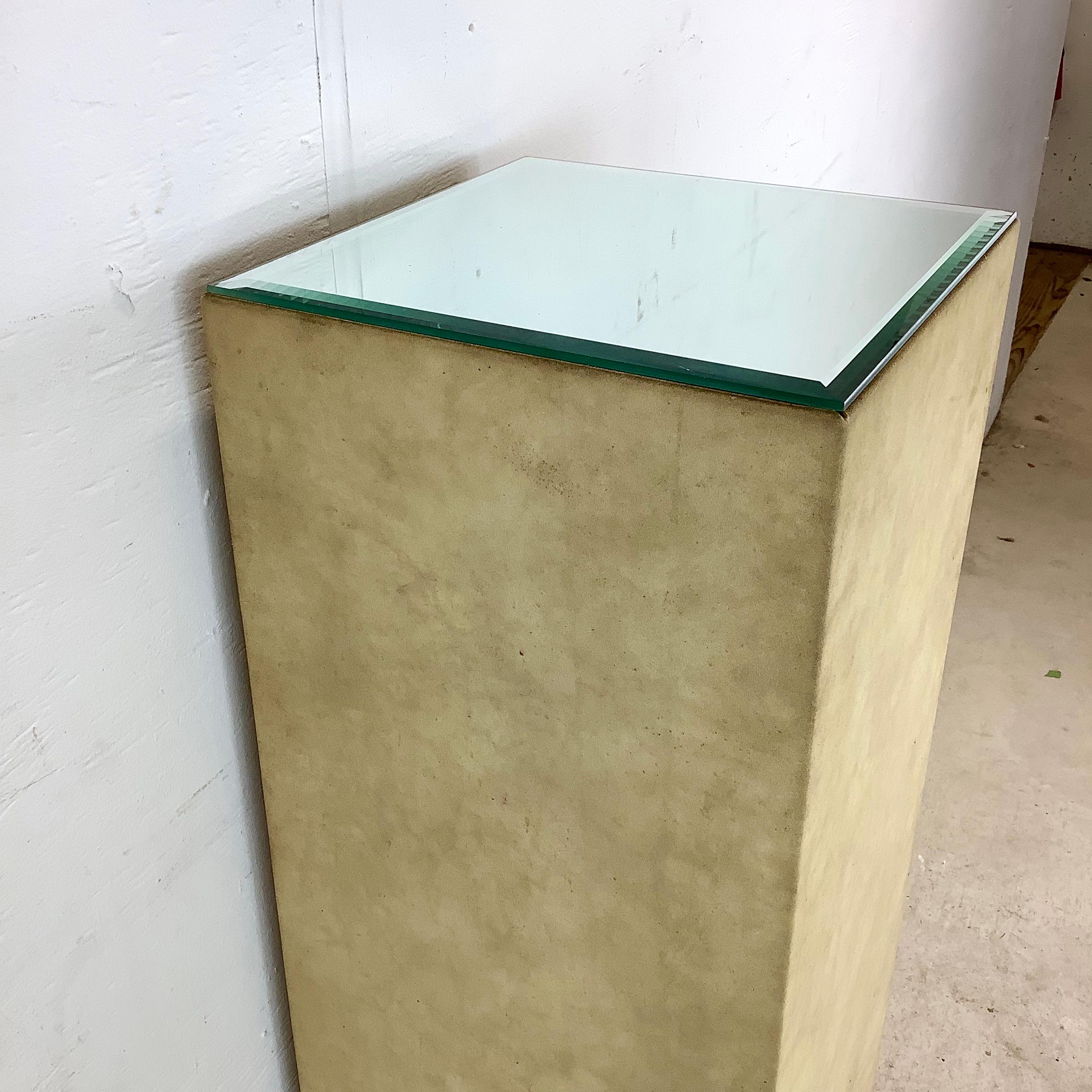 Retro Modern Mirrored Top Display Pedestal in vendita 5