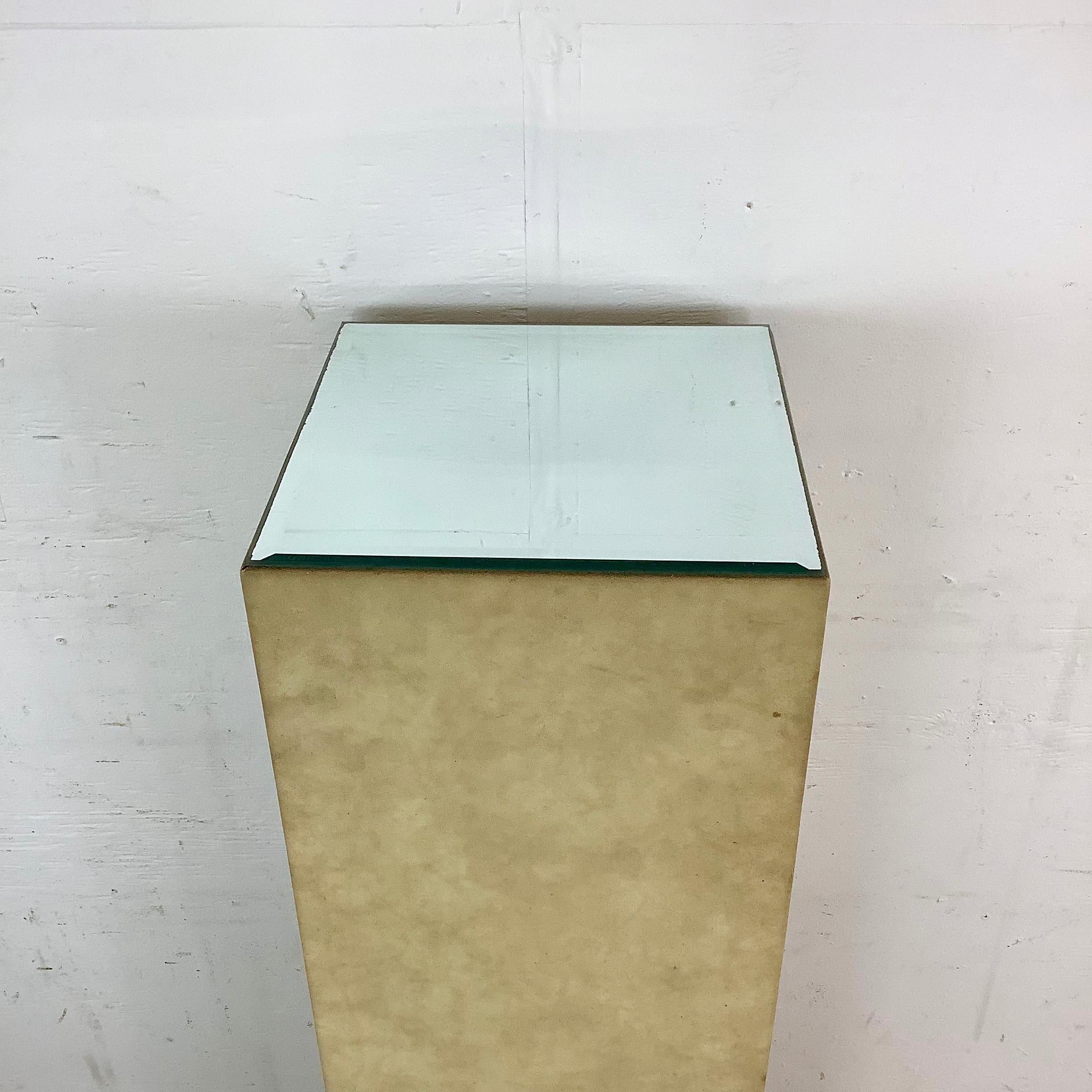 Retro Modern Mirrored Top Display Pedestal in vendita 11