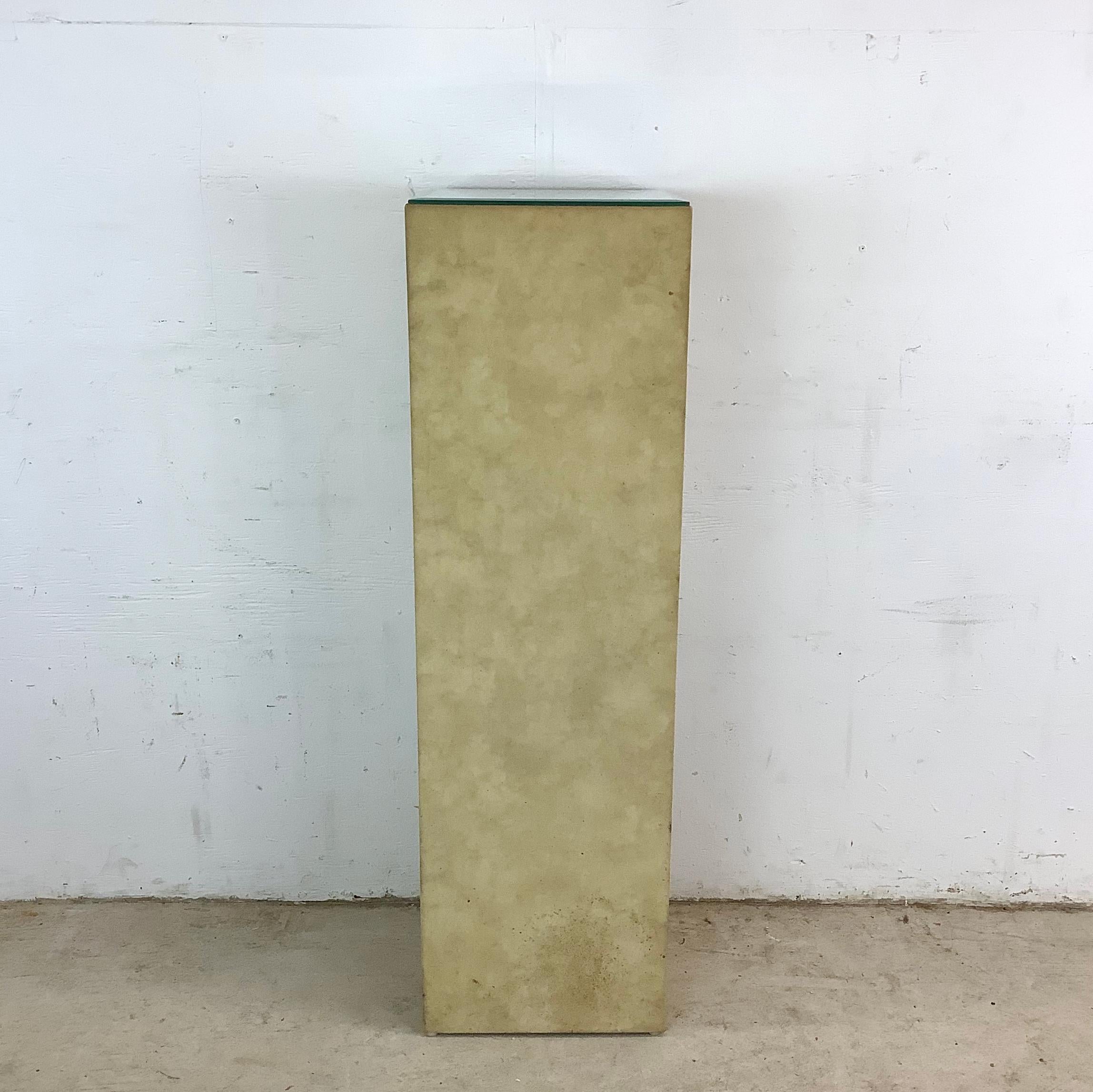 Retro Modern Mirrored Top Display Pedestal in vendita 12