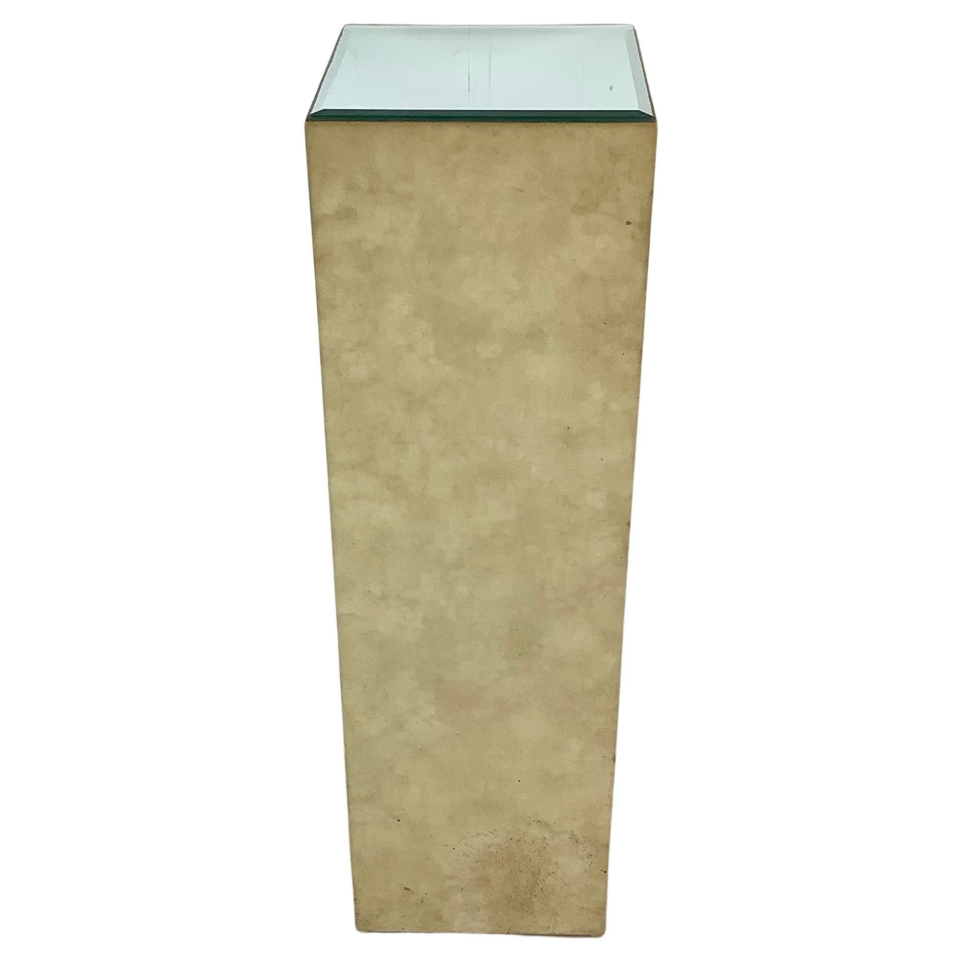 Retro Modern Mirrored Top Display Pedestal