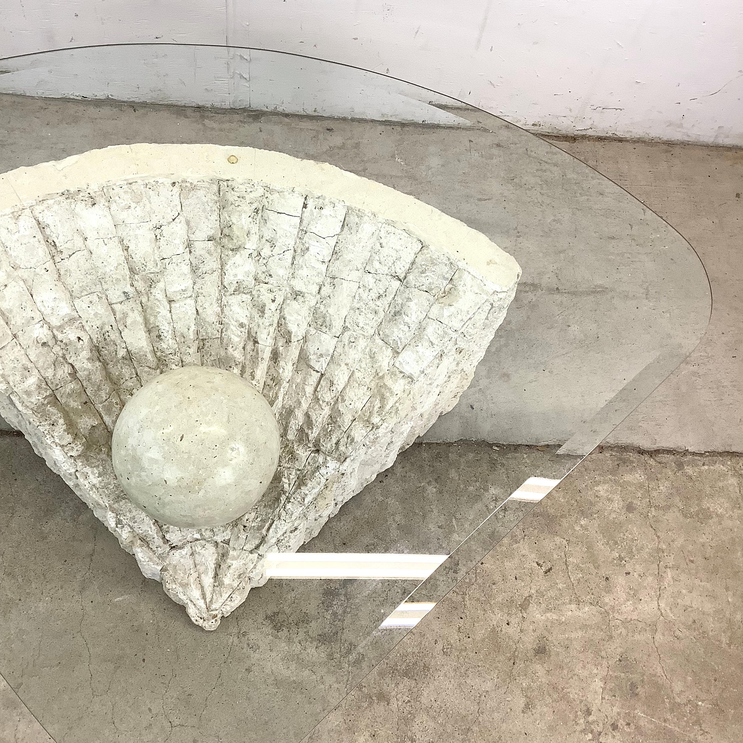 Retro Modern Tessellated Stone Coffee Table For Sale 11