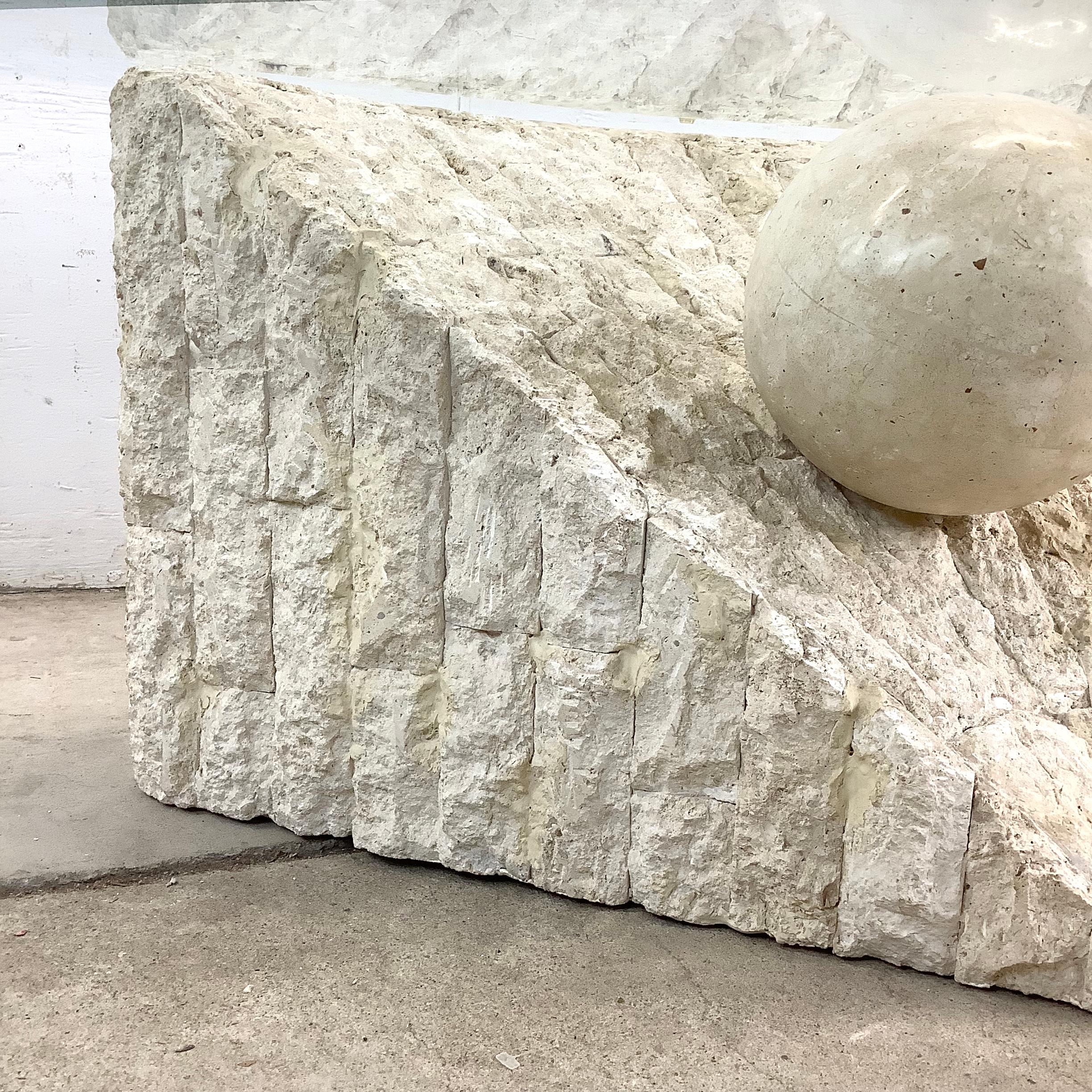 Retro Modern Tessellated Stone Coffee Table For Sale 12