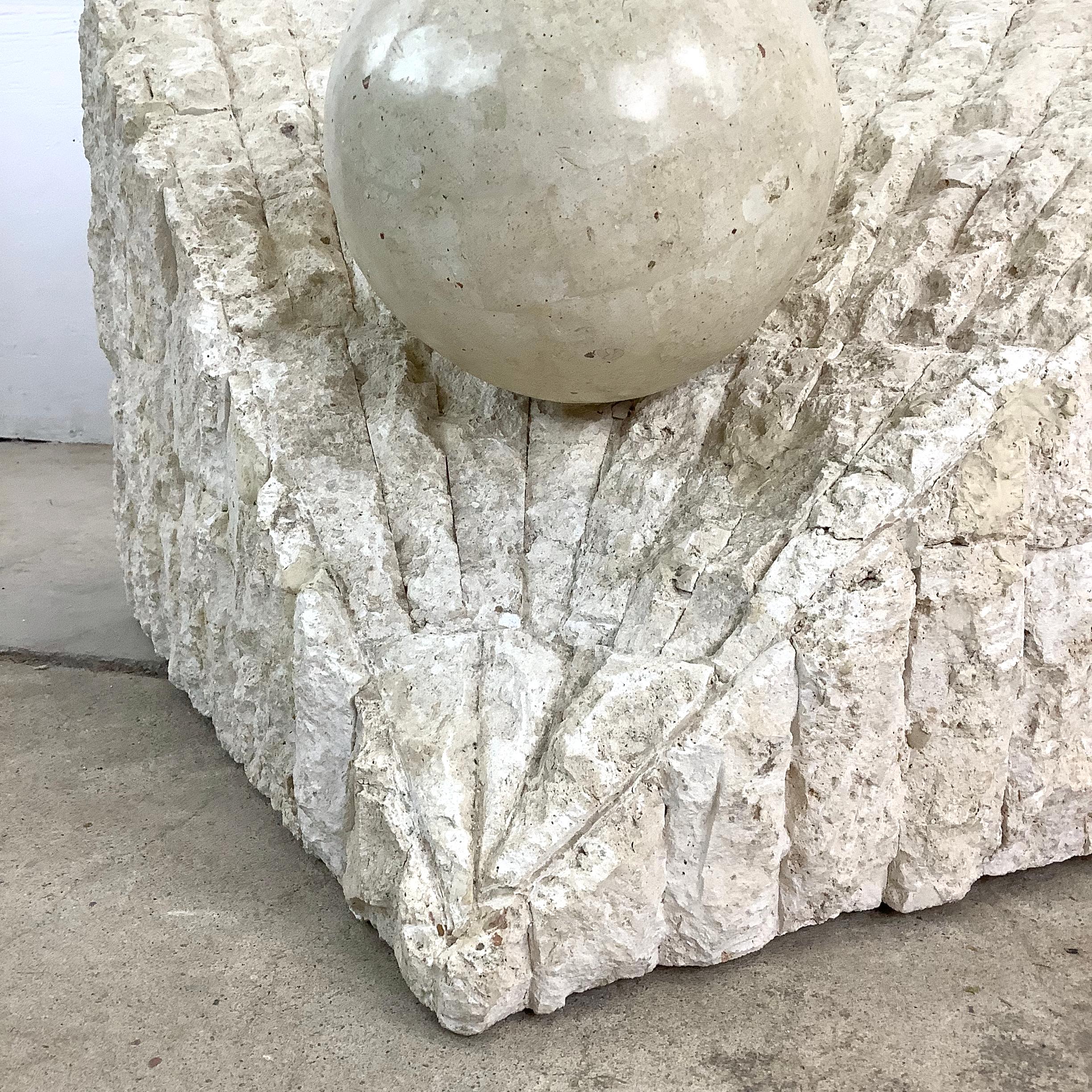 Retro Modern Tessellated Stone Coffee Table For Sale 13