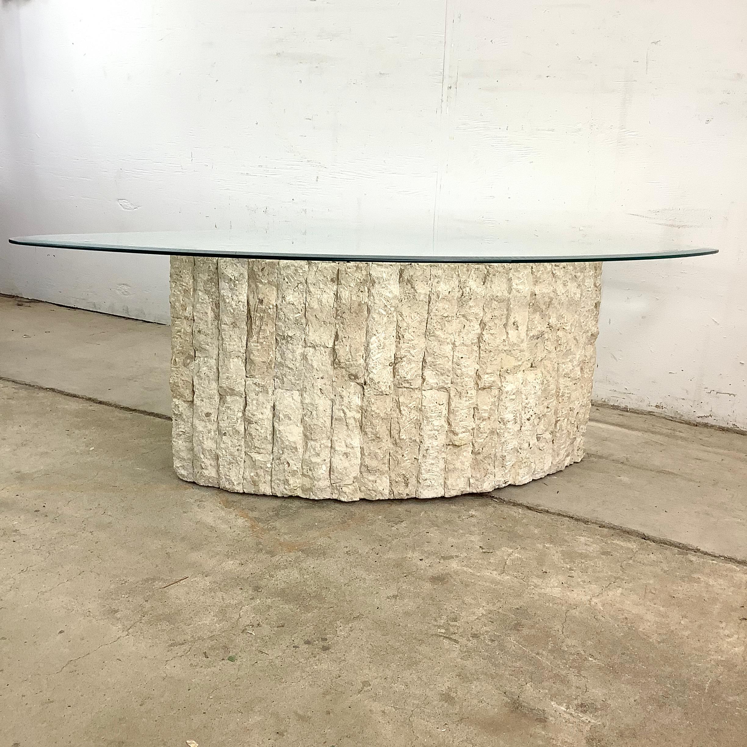 Unknown Retro Modern Tessellated Stone Coffee Table For Sale