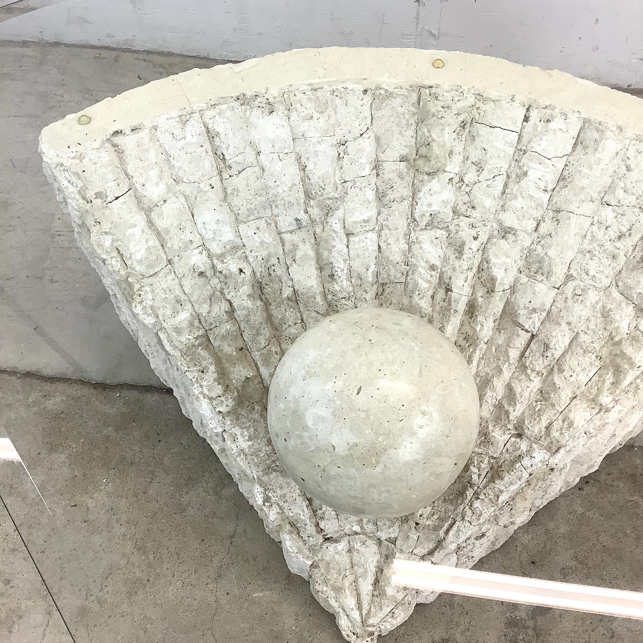 20th Century Retro Modern Tessellated Stone Coffee Table For Sale
