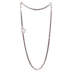 RETRO MODERNIST 1970 Vintage Long Chain In Solid .925 Sterling Silver