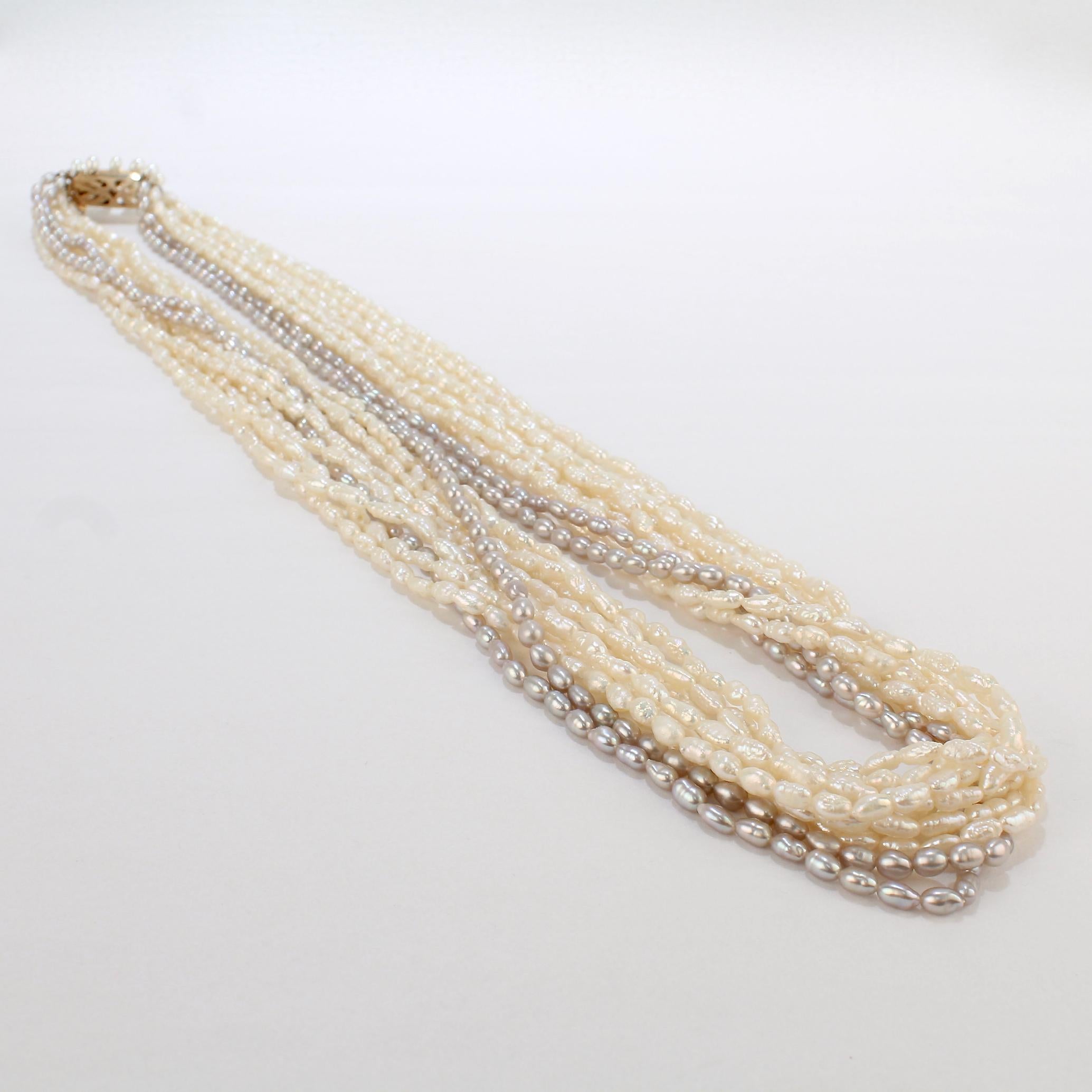 freshwater pearl multi strand necklace