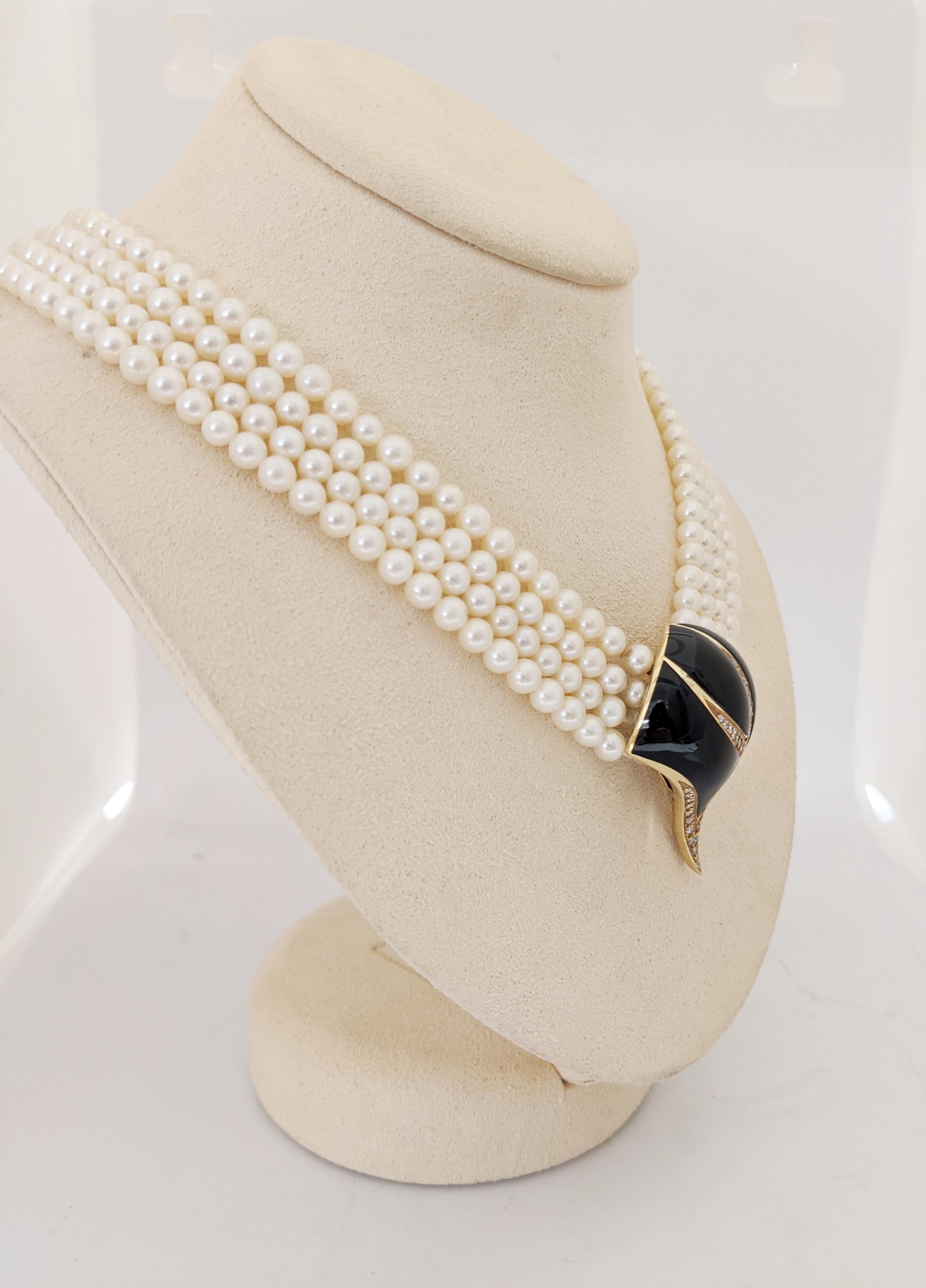 onyx pearl necklace