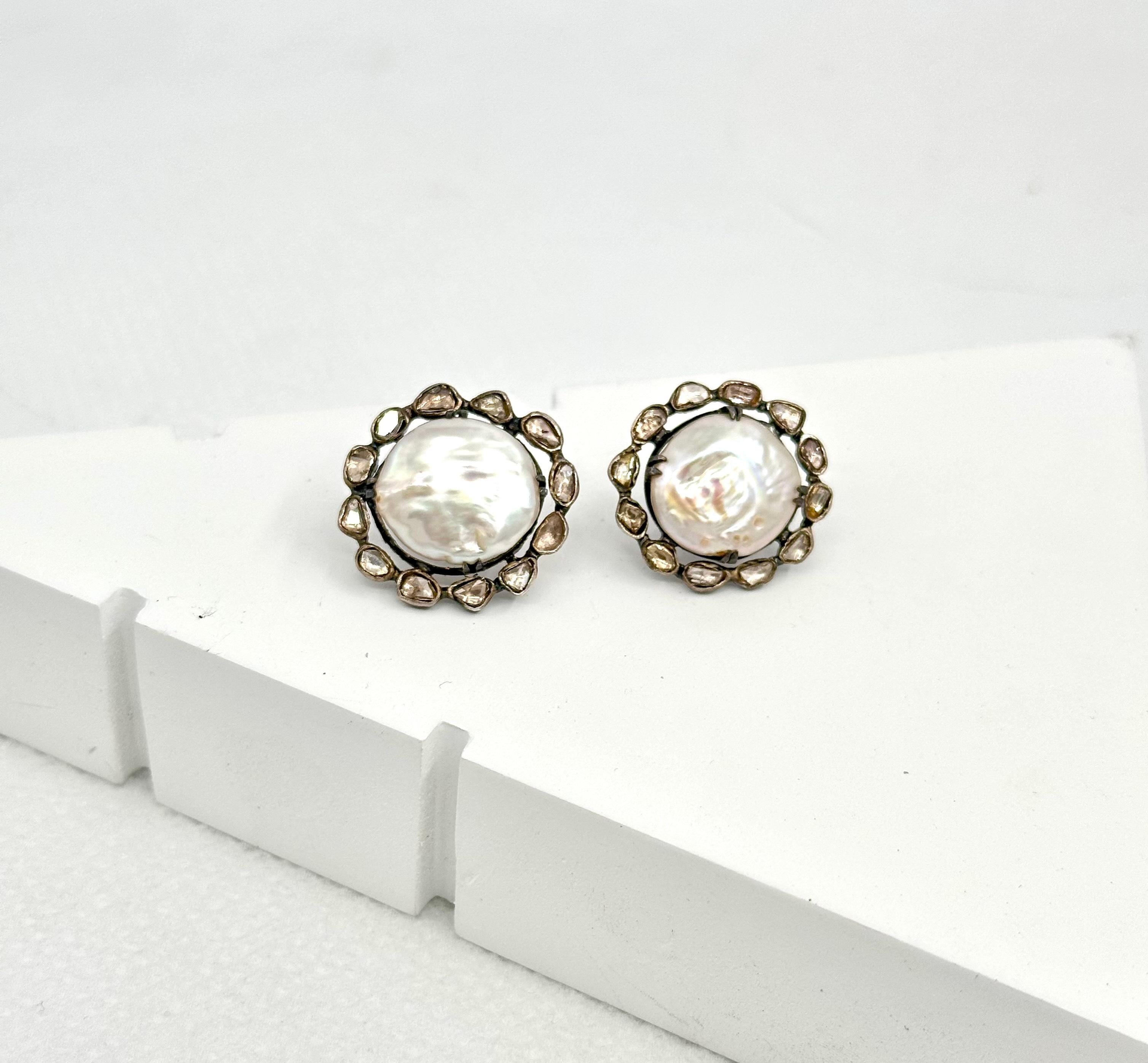 Embrace timeless elegance with our exquisite pearl sterling silver earrings, where sophistication meets natural beauty. Each earring features a captivating natural baroque pearl, renowned for its unique shape and lustrous iridescence, gracefully set