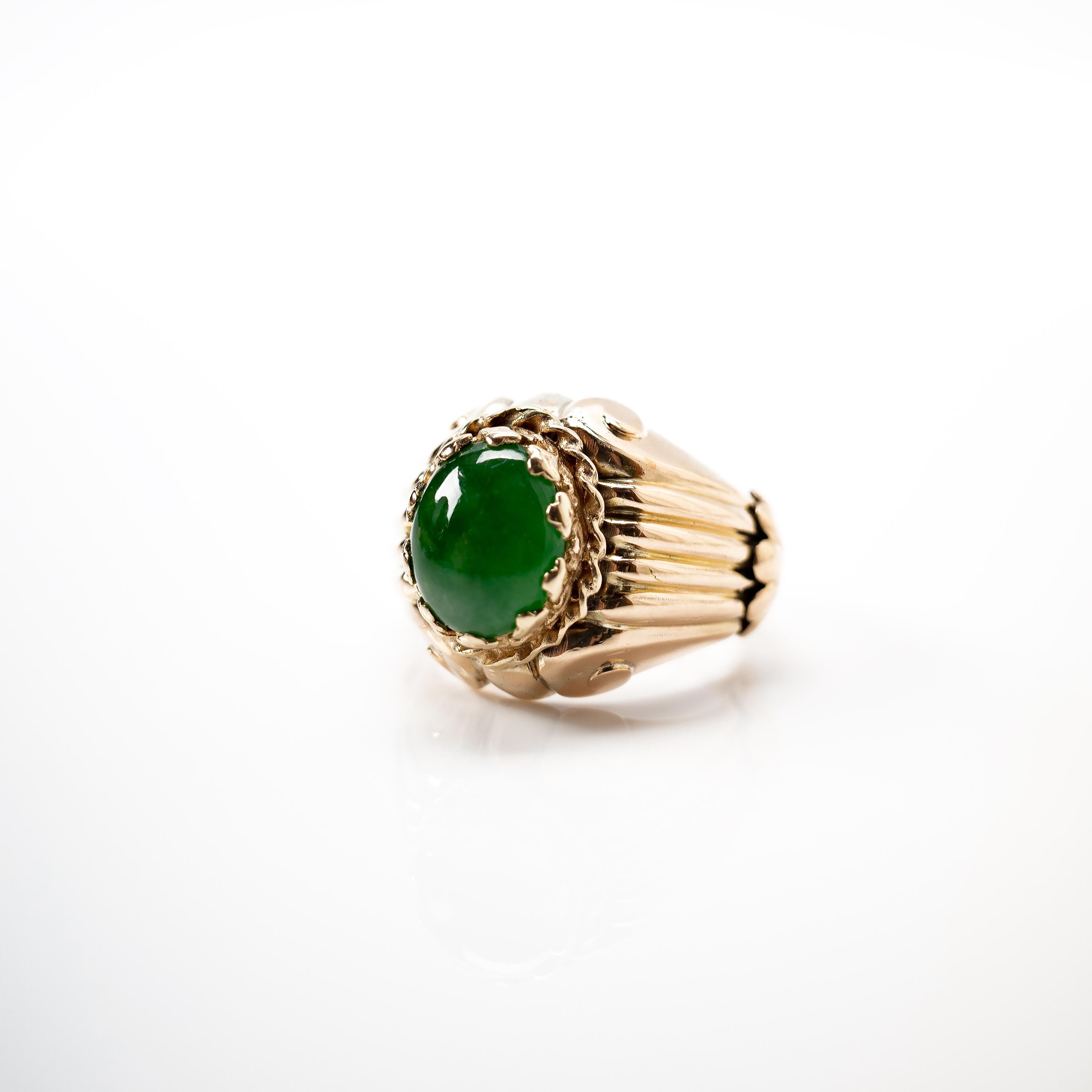 Imperial Jade Ring in Regal Coronet Setting  3