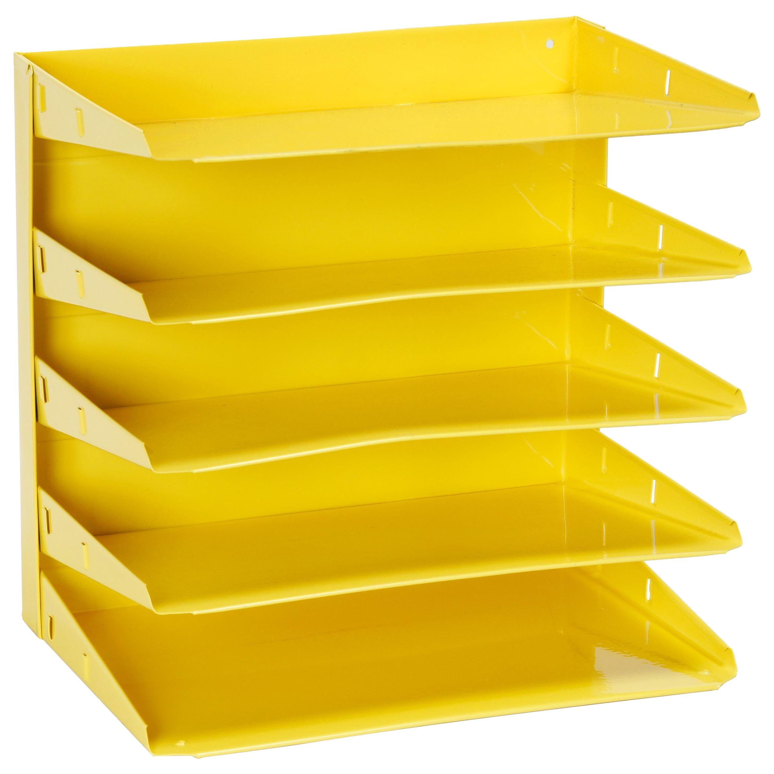 Retro Office Mail Organizer, Refinished in Yellow at 1stDibs