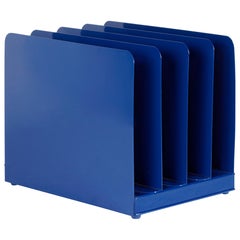 Retro Office Memo/ Mail Organizer Refinished in Midnight Blue