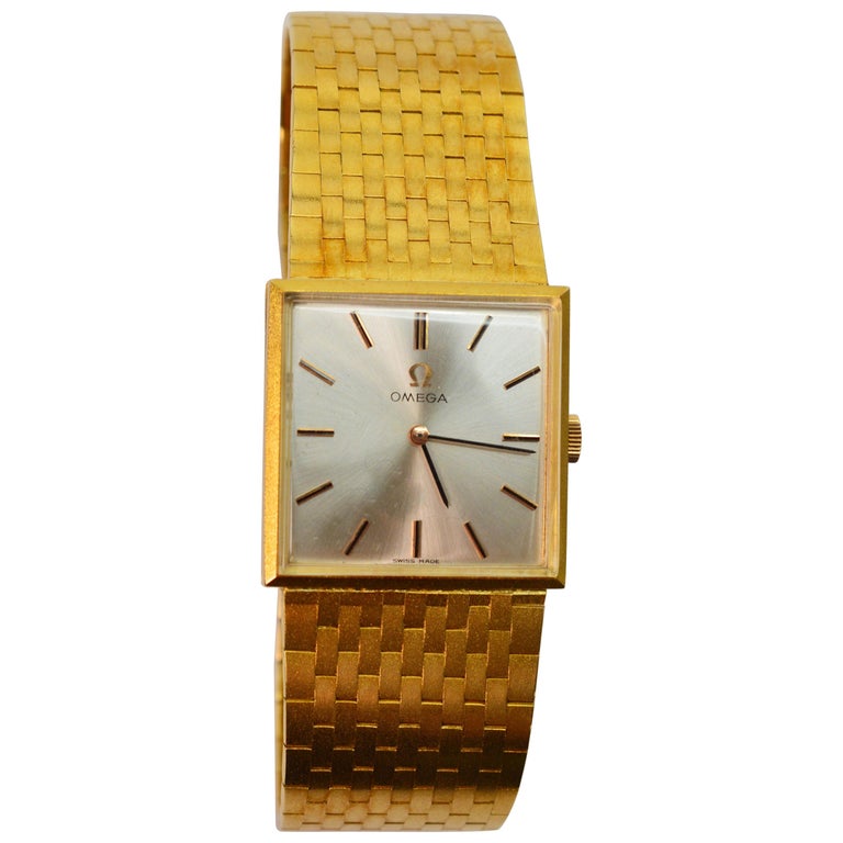Retro Omega Gold Dress Wristwatch For Sale at 1stDibs | vintage omega  square gold watch