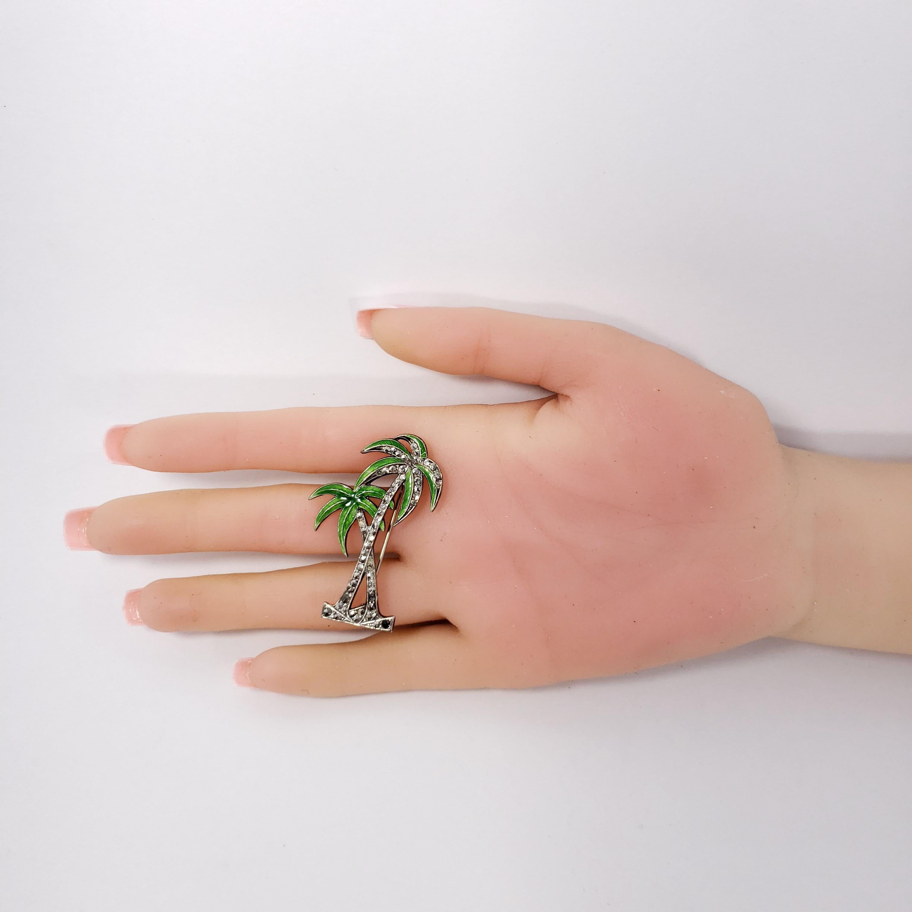 palm tree brooch