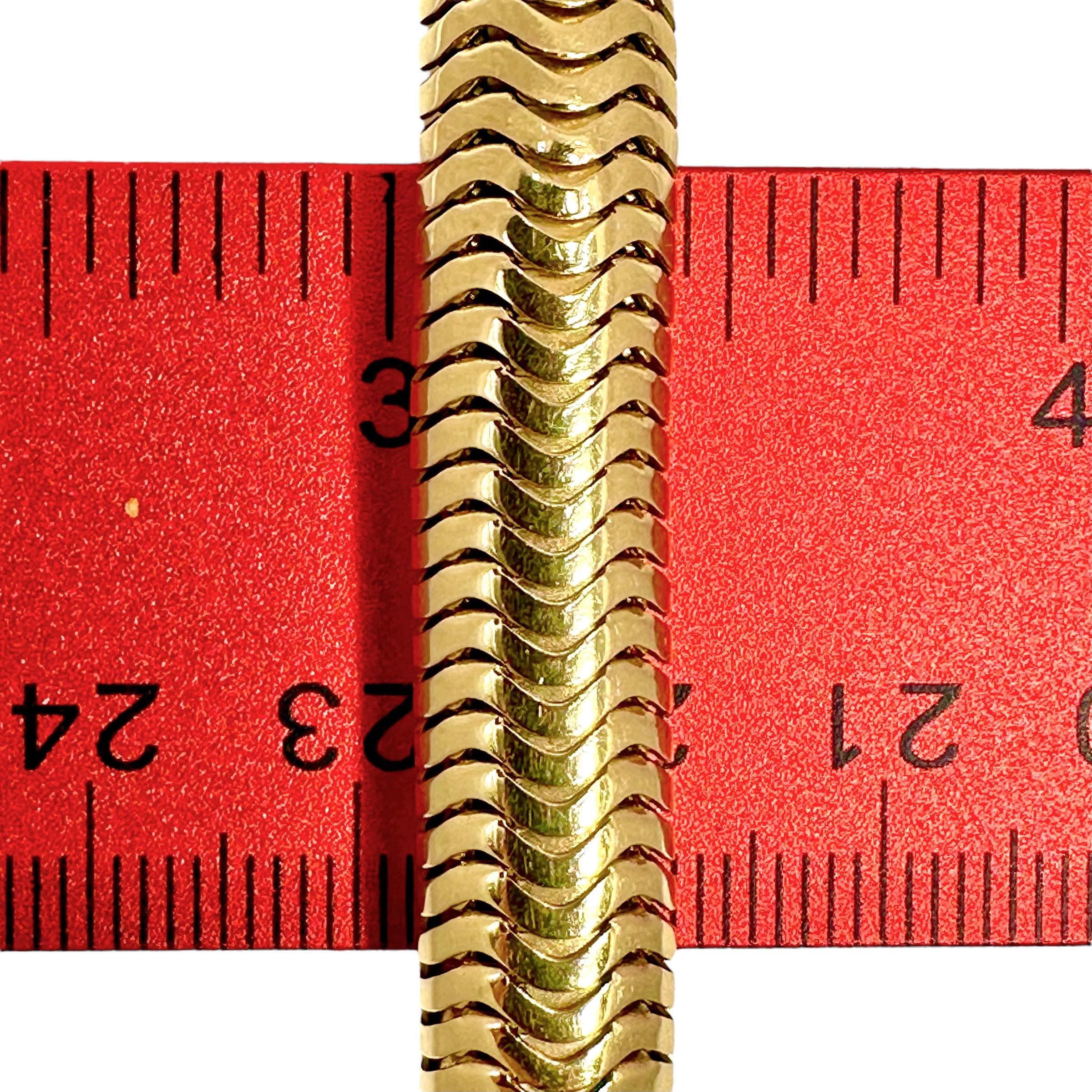 Retro-Periode Cartier Schlangenglieder-Choker-Halskette aus 14k Gelbgold im Angebot 2