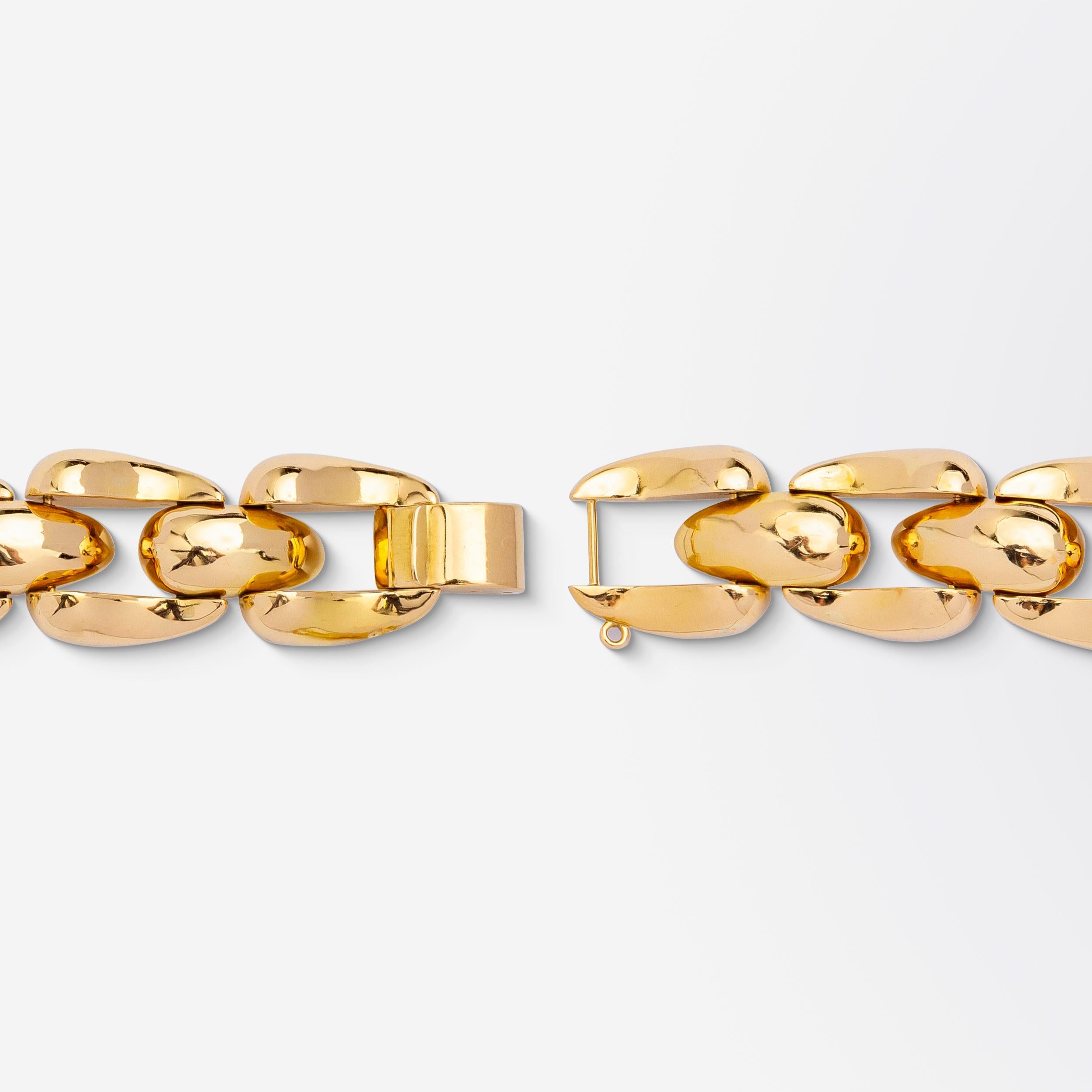 Women's or Men's Retro Period Citrine, Ruby & Diamond Bracelet For Sale
