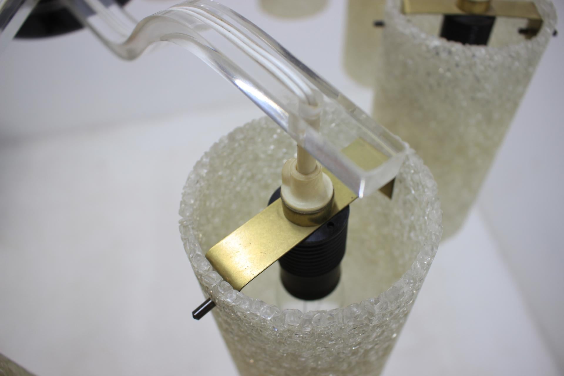 German Retro Plastic Chandelier by Raumleuchts, 1970s For Sale