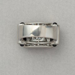 Retro Platinum Diamond and Onyx Ring