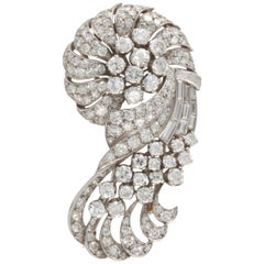 Vintage Diamond Brooch in Platinum