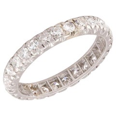 Retro Platinum Diamond Eternity Band