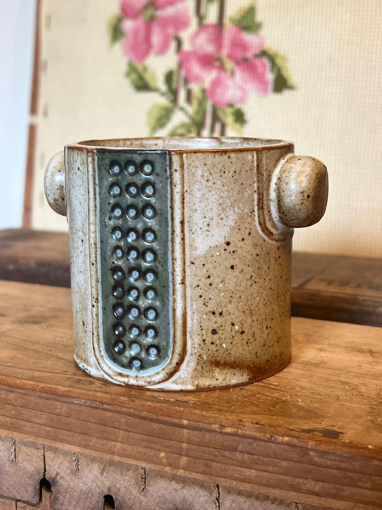 Mid-Century Modern Retro pottery small unique Planter For Sale