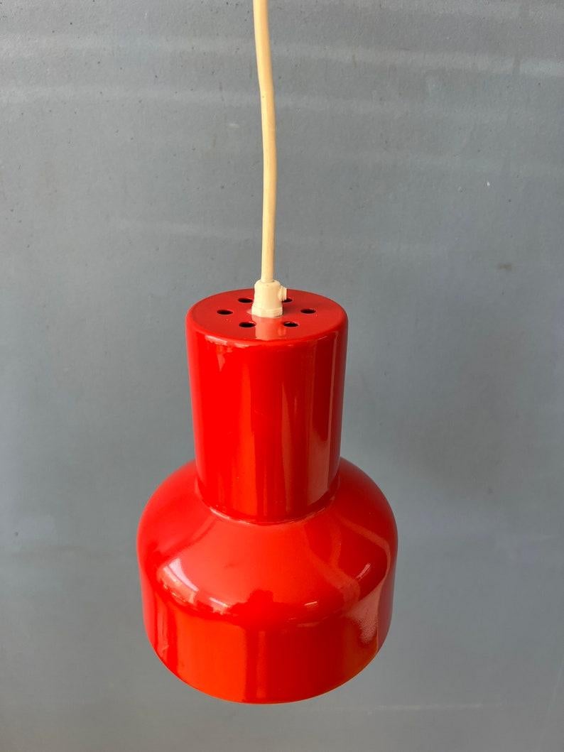 Retro Red Metal Space Age Pendant Light, 1970s For Sale 2