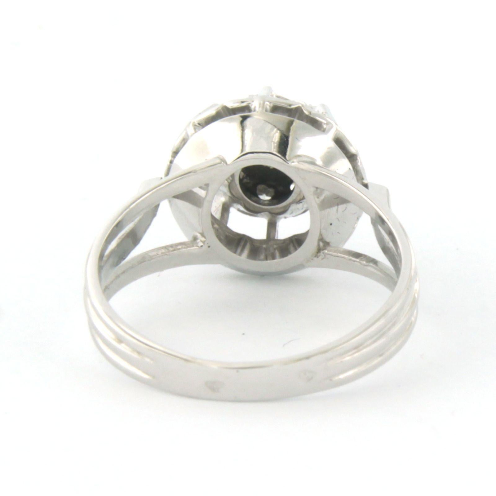 RETRO Ring mit Diamanten im Brillant- und Einzelschliff bis zu 0,38ct aus 18k Gold (Brillantschliff) im Angebot