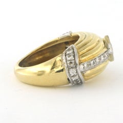 RETRO - Anello con diamanti taglio brillante fino a 0,50ct in oro 18k - 13,6 grammi