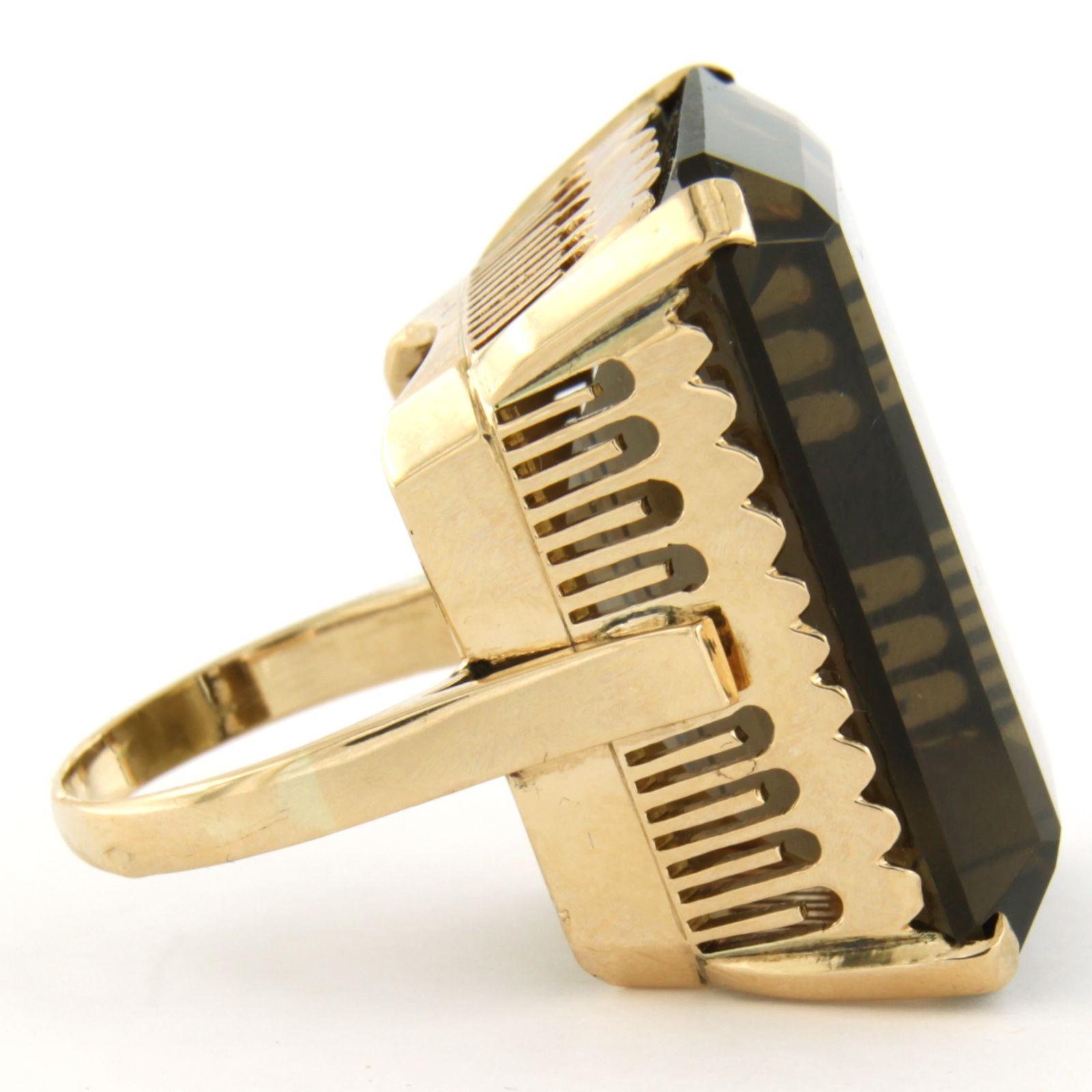 Rétro Anello RETRO con granato fino a 56.00ct in oro rosa 14k 20.4 grammi in vendita