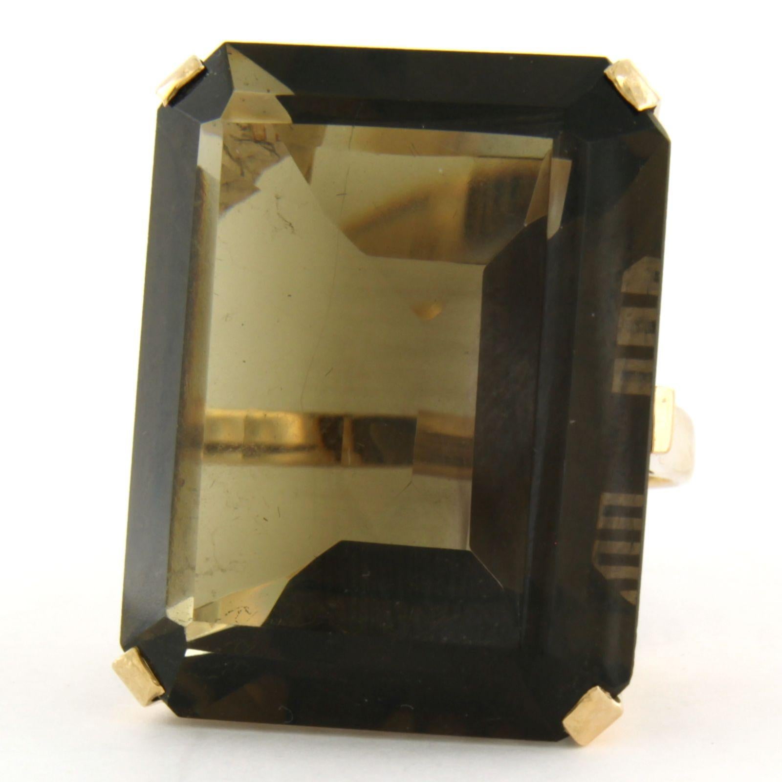 Anello RETRO con granato fino a 56.00ct in oro rosa 14k 20.4 grammi In condizioni ottime in vendita a The Hague, ZH