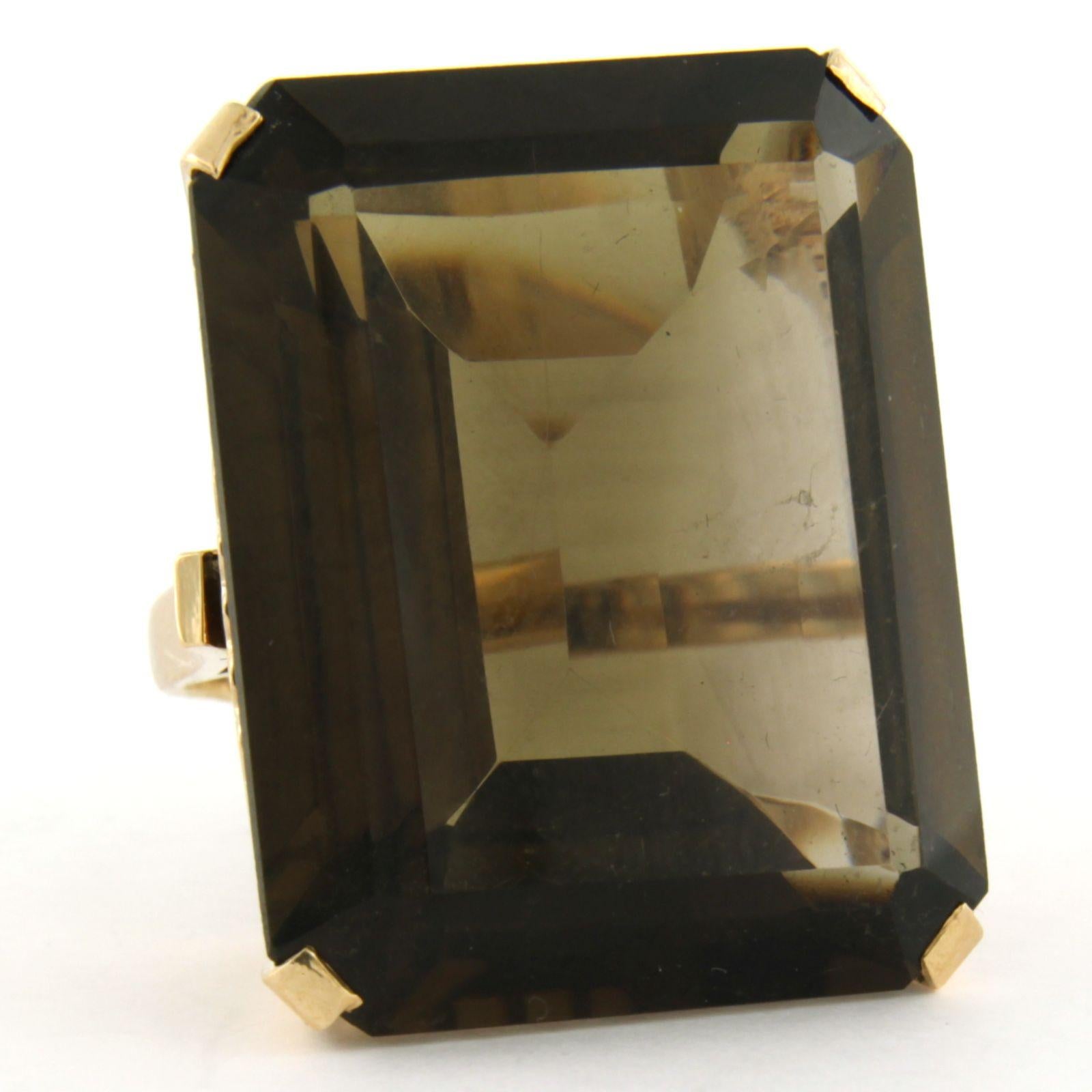 Donna Anello RETRO con granato fino a 56.00ct in oro rosa 14k 20.4 grammi in vendita