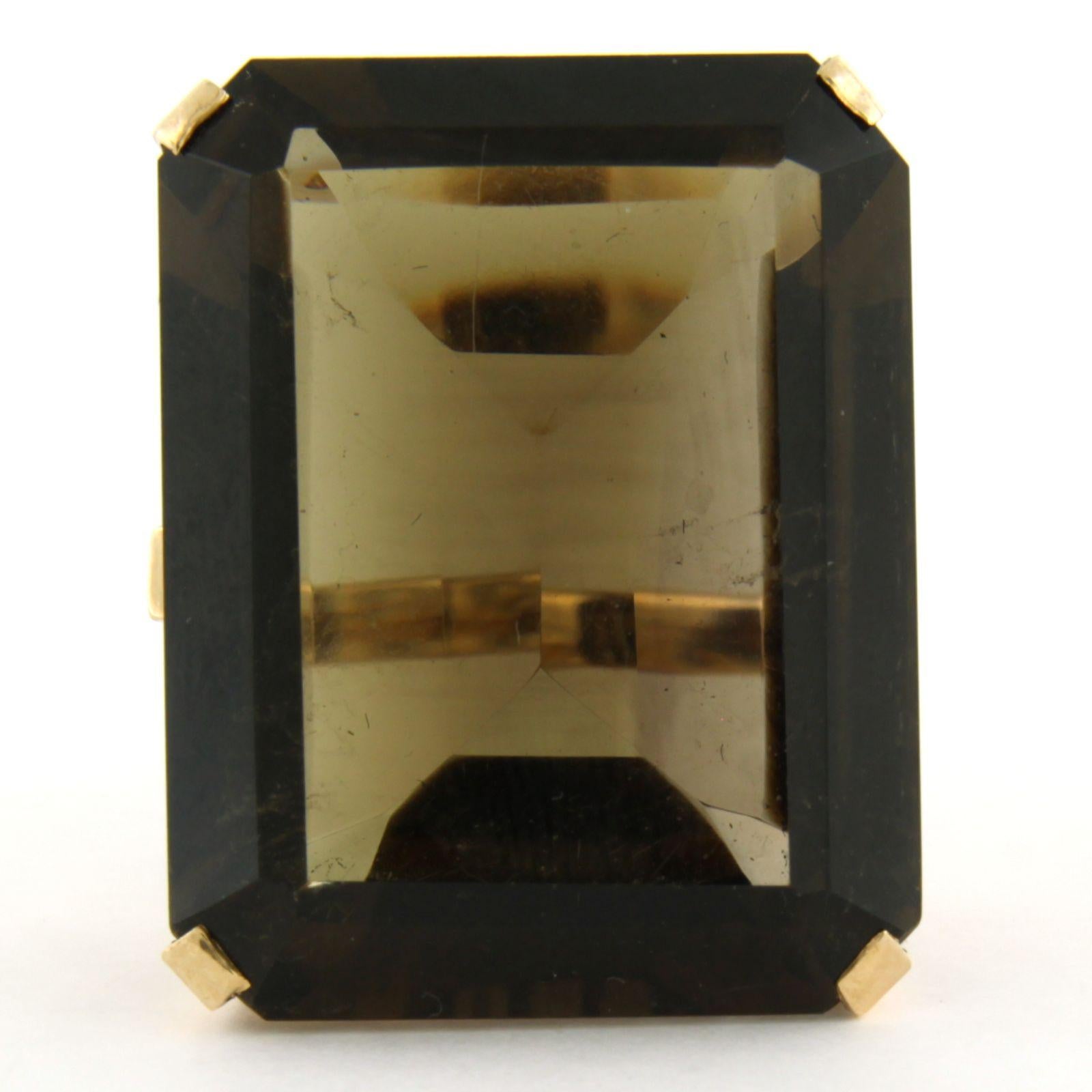 Anello RETRO con granato fino a 56.00ct in oro rosa 14k 20.4 grammi in vendita 1