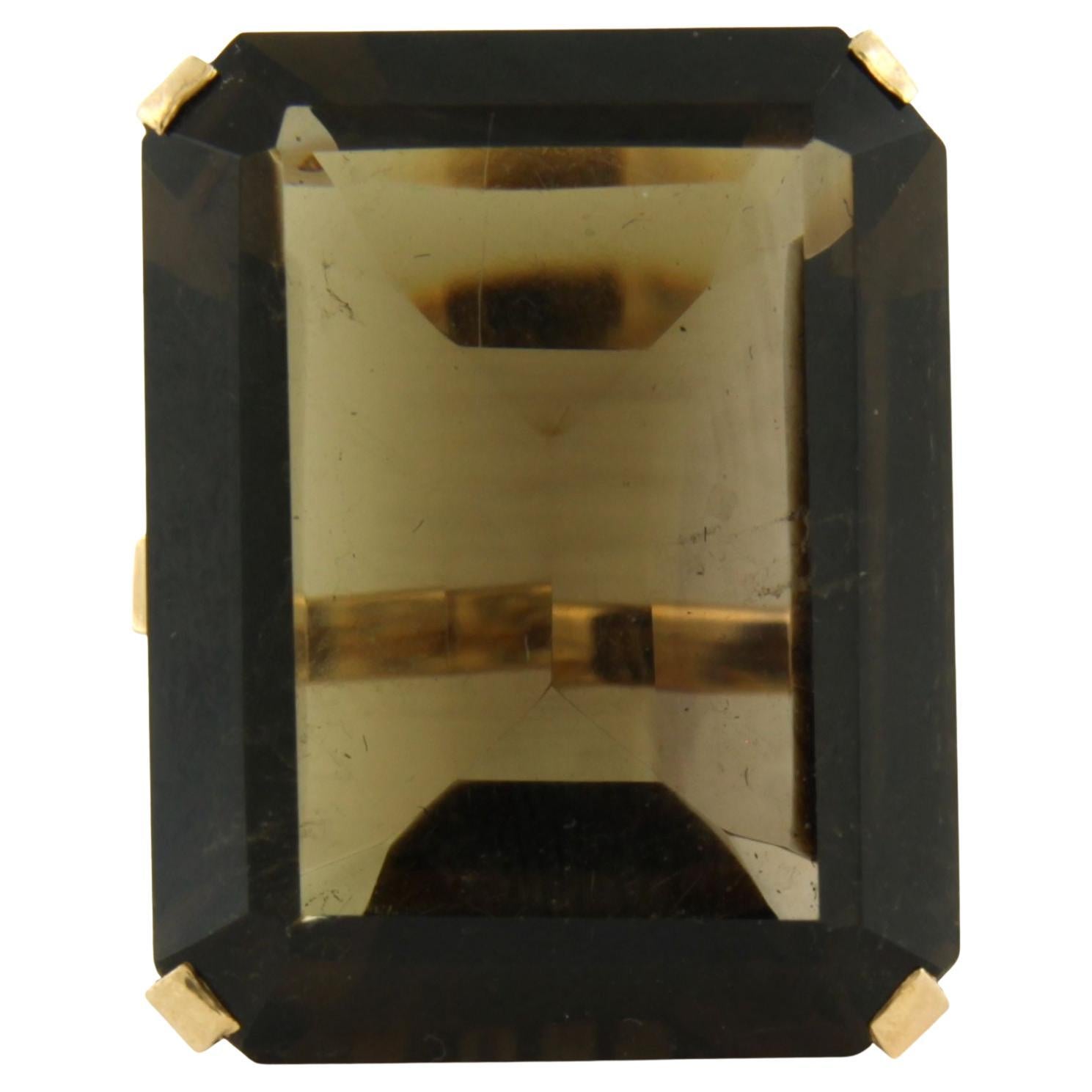 Anello RETRO con granato fino a 56.00ct in oro rosa 14k 20.4 grammi in vendita