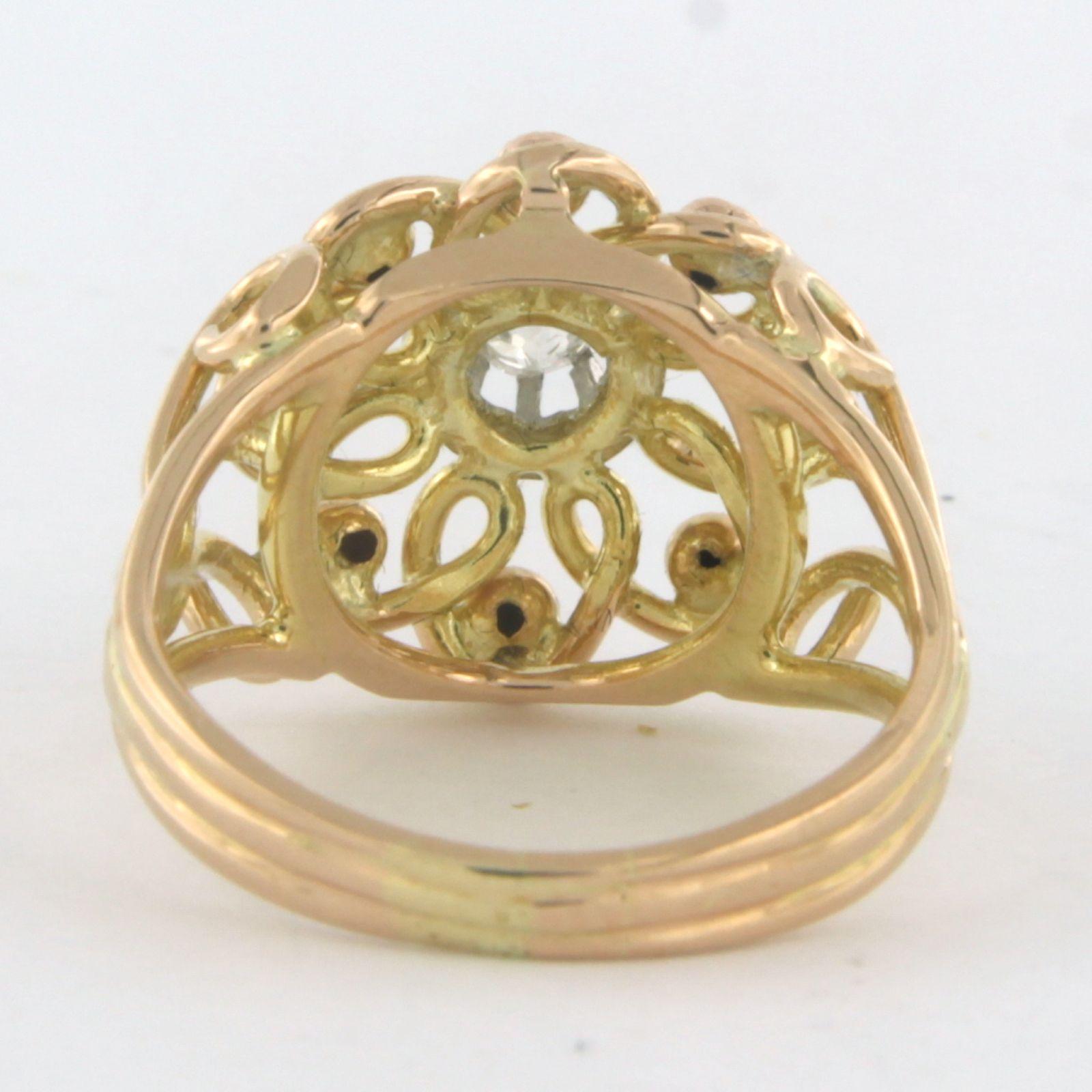 RETRO Ring mit altem Minenschliff-Diamant bis zu 0,15ct 18k Gold 5,0 Gramm im Zustand „Hervorragend“ im Angebot in The Hague, ZH