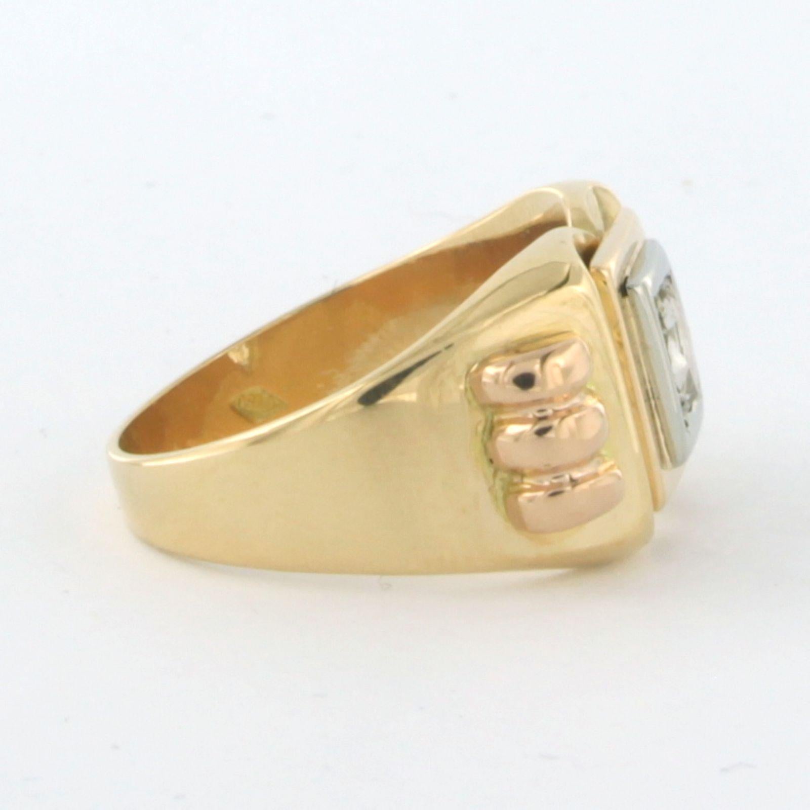 RETRO Ring mit Diamanten im Rosenschliff bis zu 0,10 Karat 18k Gold - 12,4 Gramm im Angebot 2