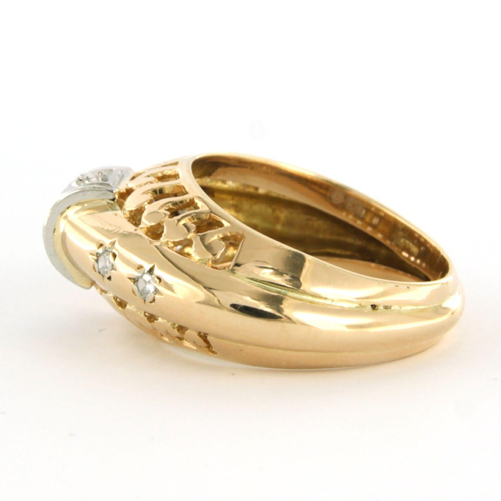 Anillo retro con diamante talla única de hasta 0,35 ct Oro de 14k con platino 7,8 gramos Retro en venta