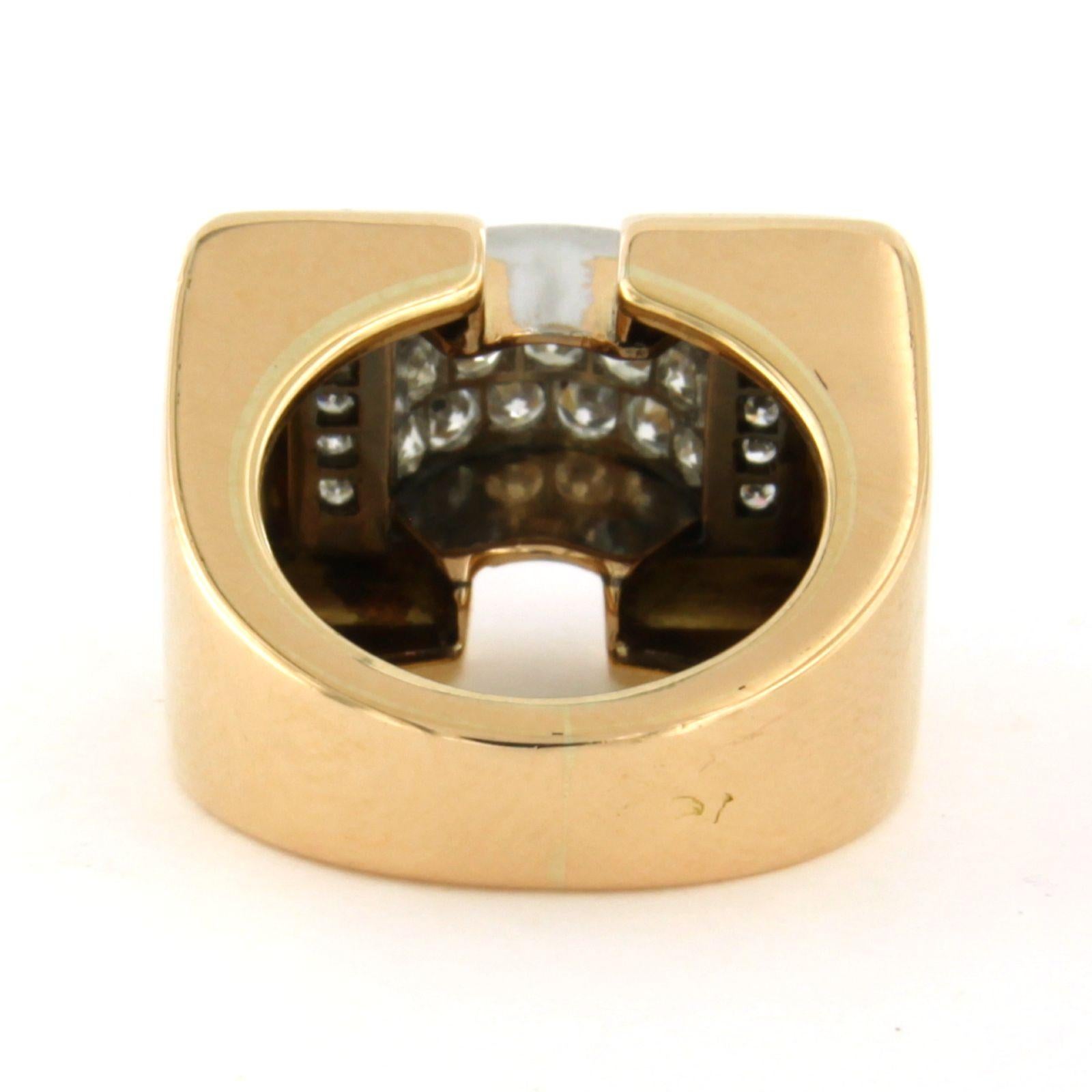 RETRO Ring mit Diamanten im Einzelschliff bis zu 0,40 Karat 14k Gold - 10.4 Gramm im Zustand „Hervorragend“ im Angebot in The Hague, ZH