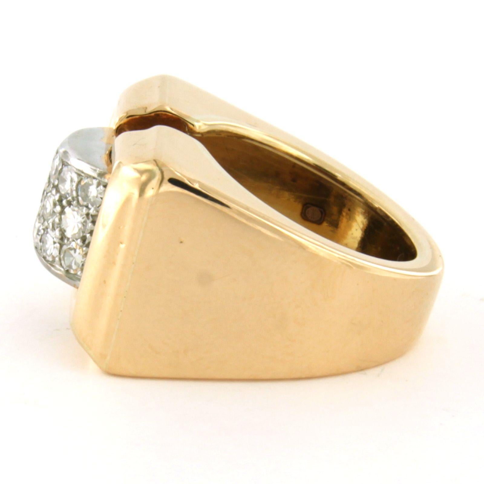 RETRO Ring mit Diamanten im Einzelschliff bis zu 0,40 Karat 14k Gold - 10.4 Gramm Damen im Angebot