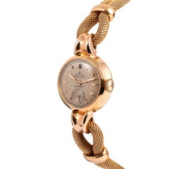 Retro Rolex Ladies Rose Gold Automatic Dress Watch