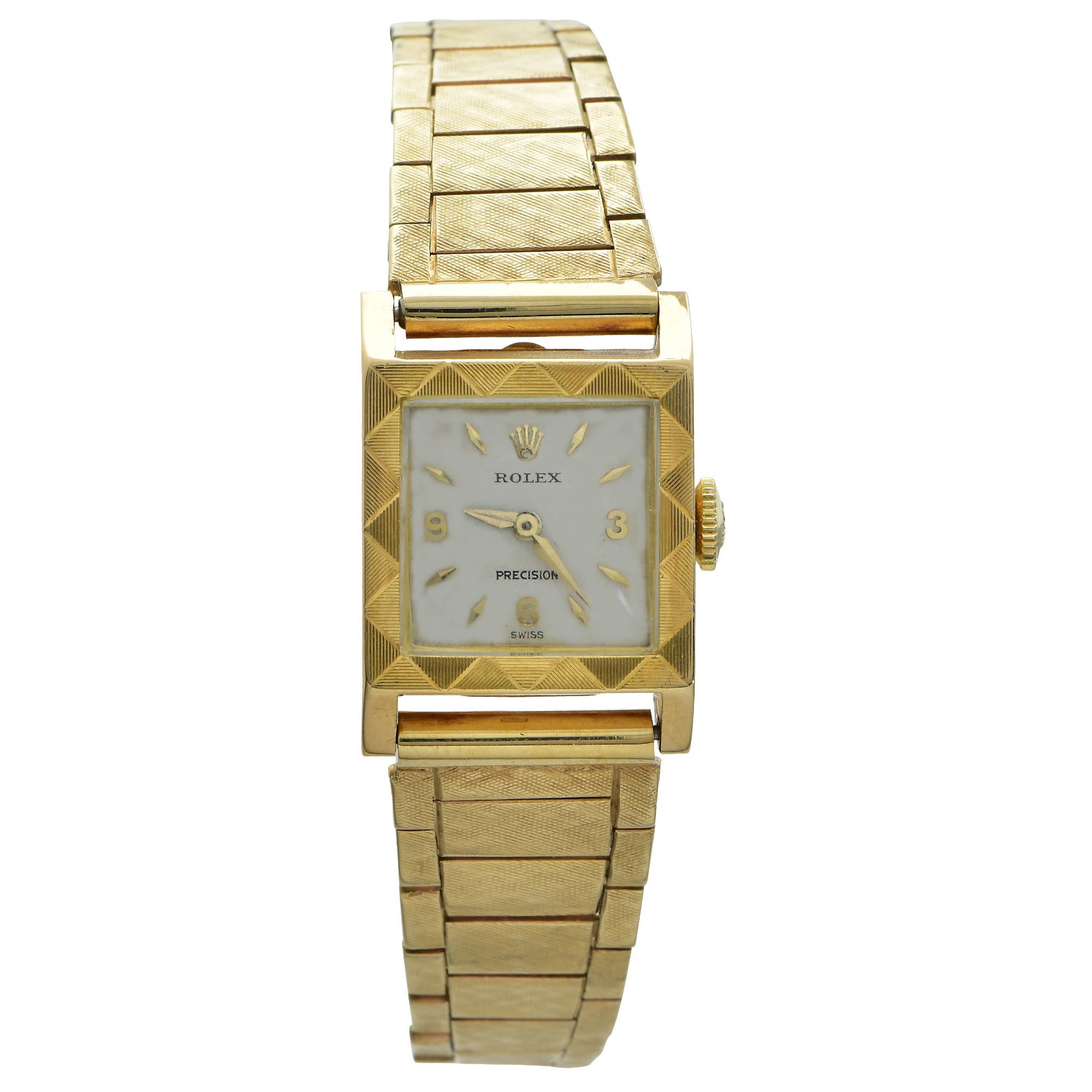 Women's Retro Rolex Precision Yellow Gold Wristwatch