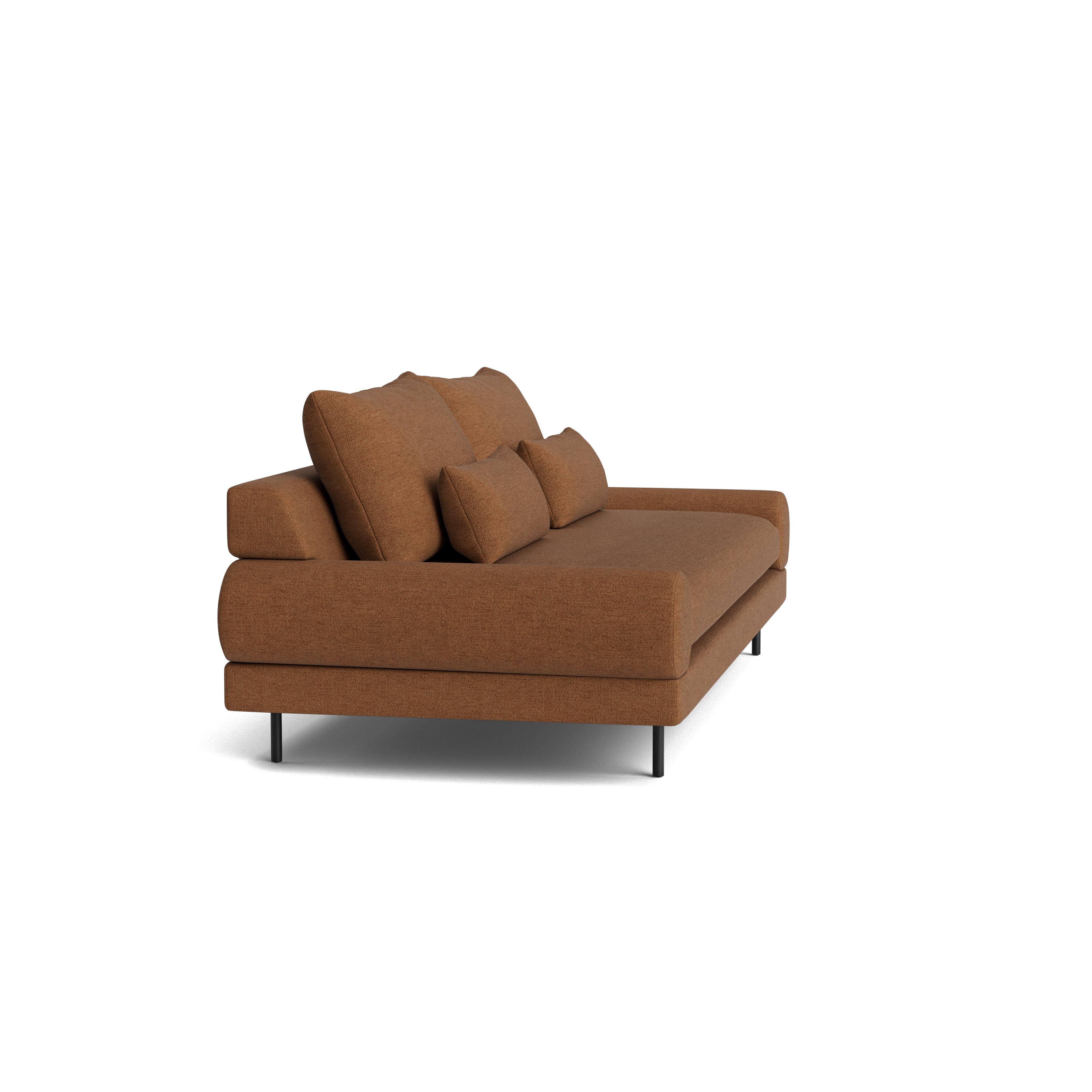 Modern Retro Roll Arm Sofa in Kvadrat Ecriture For Sale