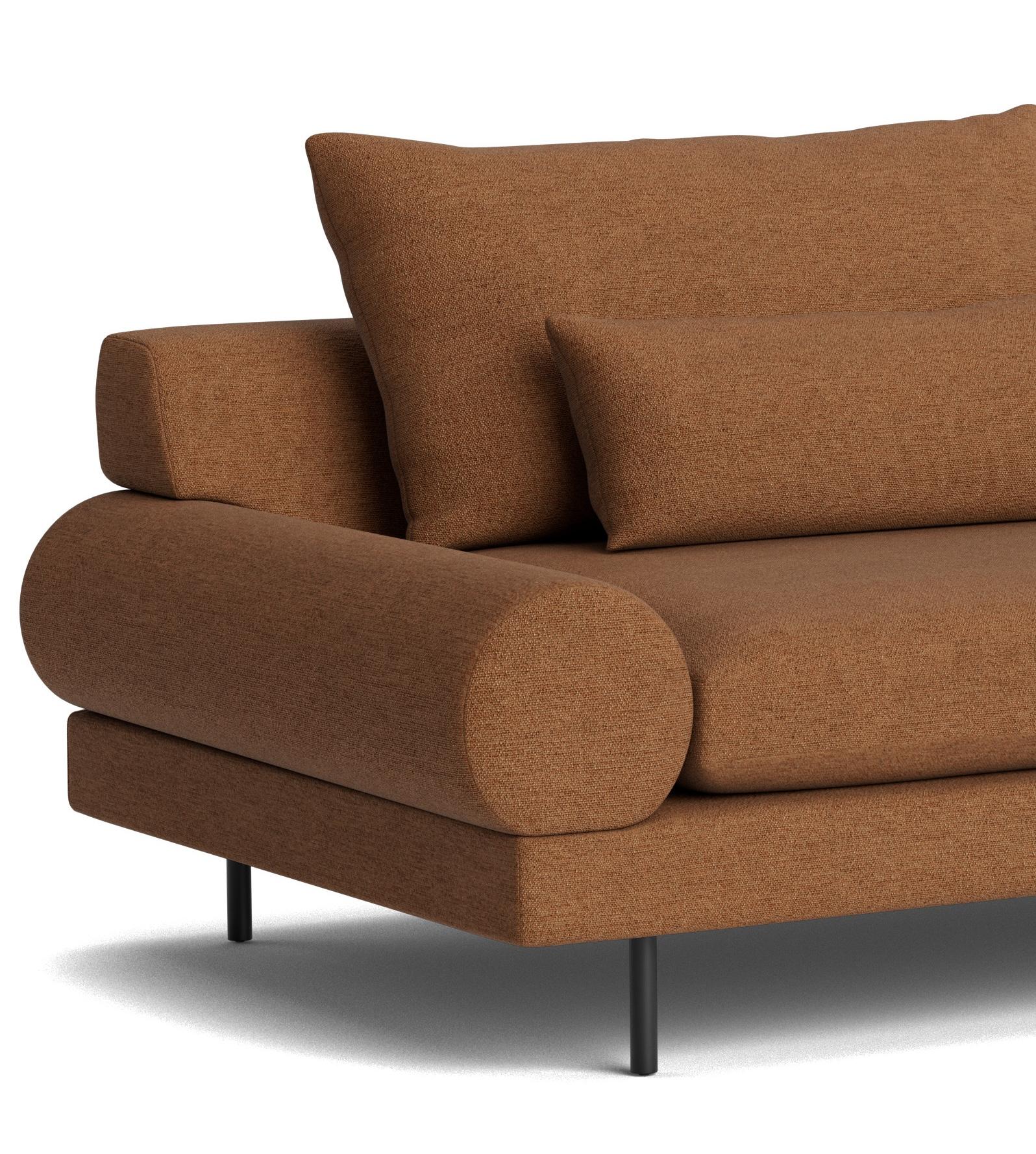 Contemporary Retro Roll Arm Sofa in Kvadrat Ecriture For Sale