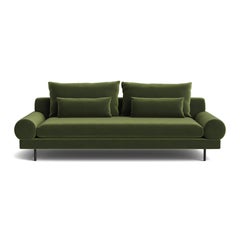 Retro Roll Arm Sofa in Maharam Velvet