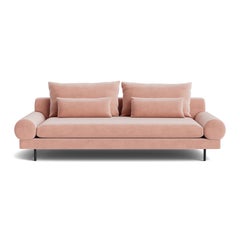 Retro Roll Arm Sofa in Maharam Velvet